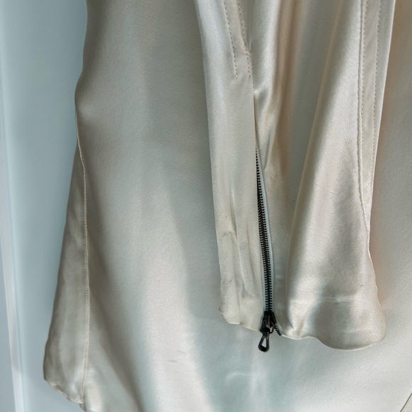 Elegant Cream Draped Dress - Picture 6 of 10